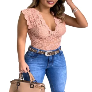 Women Tops Summer Sexy Lace Crochet Cardigan Casual Solid Color Trend Lace Hollow Out Top For Ladies - Image 4