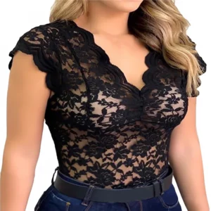 Women Tops Summer Sexy Lace Crochet Cardigan Casual Solid Color Trend Lace Hollow Out Top For Ladies - Image 5