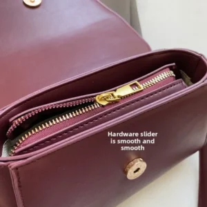 Elegant Faux Handbag with Adjustable Strap Golden-Tone Hardware and Flap Closure - Trendy Commuting Hobo Crossbody Bag for Women - Image 2