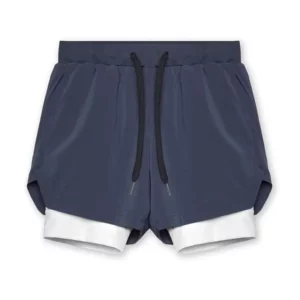 Men Sport Shorts Sportswear Double-deck Running Shorts 2 in 1 Beach Bottoms Summer Gym Fitness Training Jogging Short Pants Men - Image 3