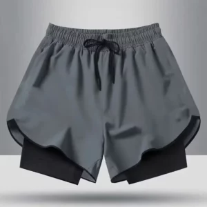 Men Sport Shorts Sportswear Double-deck Running Shorts 2 in 1 Beach Bottoms Summer Gym Fitness Training Jogging Short Pants Men - Image 7