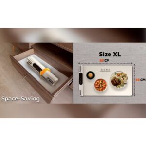 Warming Mat for Food, Electric Warming Tray with 3 Temperature Settings, Rollable & Portable Silicone, Mat Full Surface Heating, for Parties, Gatherings, Everyday Use (White) - Image 7