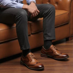 Size 7~13 Brogue Dress Shoes Man Wedding Leather Social Shoe Male - Image 4