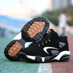 Plus Size Men's Trendy Colour Block Sneakers, Comfy Non Slip Lace Up Casual Durable Shoes For Men's Outdoor Activities - Image 4