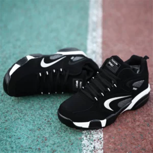 Plus Size Men's Trendy Colour Block Sneakers, Comfy Non Slip Lace Up Casual Durable Shoes For Men's Outdoor Activities - Image 8