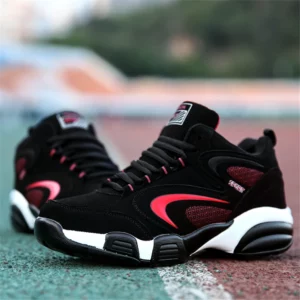 Plus Size Men's Trendy Colour Block Sneakers, Comfy Non Slip Lace Up Casual Durable Shoes For Men's Outdoor Activities - Image 6