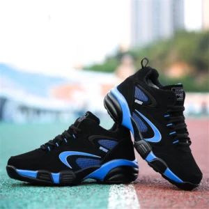 Plus Size Men's Trendy Colour Block Sneakers, Comfy Non Slip Lace Up Casual Durable Shoes For Men's Outdoor Activities - Image 5