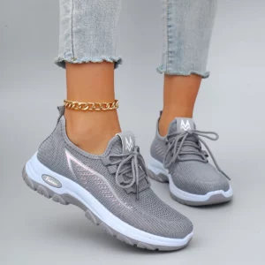Spring and Autumn New Women's Casual Lace-Up Sneakers, Comfortable, Breathable, Lightweight and Wear-Resistant Sports and Casual Shoes - Image 1
