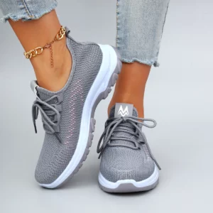 Spring and Autumn New Women's Casual Lace-Up Sneakers, Comfortable, Breathable, Lightweight and Wear-Resistant Sports and Casual Shoes - Image 3