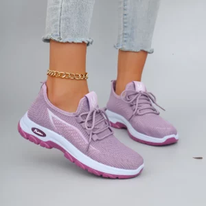 Spring and Autumn New Women's Casual Lace-Up Sneakers, Comfortable, Breathable, Lightweight and Wear-Resistant Sports and Casual Shoes - Image 4