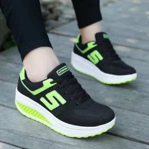Spring And Autumn Women's Shoes Leather Breathable Fashionable Women's Rocking Shoes Casual Sports Shoes Trendy Women's Shoes - Image 2