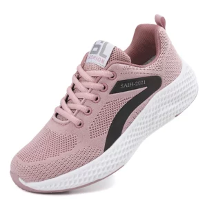 Women's Sports Shoes Comfortable Running Shoes Flying Knit Versatile Lace-Up Casual Shoes For Women Breathable And Fashionable - Image 5