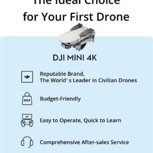 dji Mini 4K, Drone with 4K UHD Camera for Adults, Under 249 g, 3-Axis Gimbal Stabilization, 10km Video Transmission, Auto Return, Wind Resistance, 1 Battery for 31-Min Max Flight Time, Intelligent Flight - Image 3