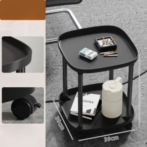 Mahjong Coffee Table, Tea Stand, Mahjong Table, Shelf, Small Side, Chess and Card Room, Playing Cards, Movable Tea Table - Image 6