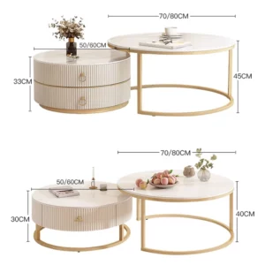 Minimalist Modern Side Table Aesthetic Design Unique Storage End Tables Luxury Decor Mesitas De Centro Para Sala Furniture Home - Image 2