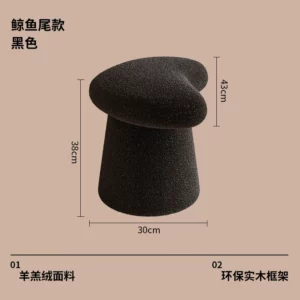 Velvet Vanity Stool & Ottoman - Luxury Dressing Chair for Bedroom/Closet, Cushioned Manicure Seat, Girls Bedroom Decor - Image 6