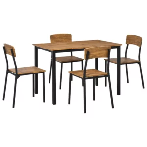 Cross-border Simple Solid Wood Dining Table And Chair Combination Household Square Kitchen Dining Table Set Physical Restaurant - Image 5