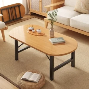 Household Small Apartment Coffee Table Folding Table Small Simple Dining Table Outdoor Portable Long - Image 1