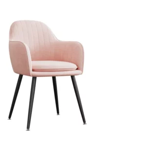 Nordic Fashion Light Luxury Suede Metal Dining Chair Modern Makeup Stool Elegant Seating Stylish Home Decor - Image 6