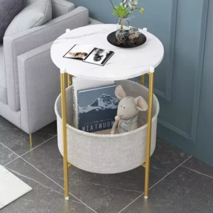 Minimalist Modern Coffee Table Sofa Corner Table Bedside Bedroom Small Round Table Side Tables Living Room Furniture - Image 2