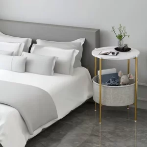 Minimalist Modern Coffee Table Sofa Corner Table Bedside Bedroom Small Round Table Side Tables Living Room Furniture - Image 3