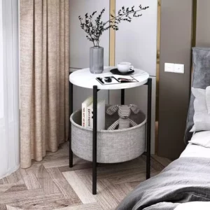 Minimalist Modern Coffee Table Sofa Corner Table Bedside Bedroom Small Round Table Side Tables Living Room Furniture - Image 5