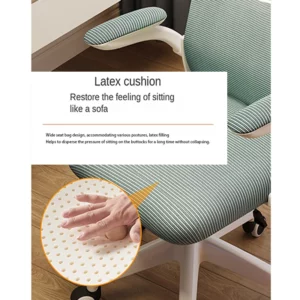 New Pink Breathable Comfortable Mesh Office Chair Latex Cushion Spine Protection Design Student Multifunctional Computer Chair - Image 5