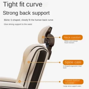 Realife Home Latex Computer Chair Comfortable Sedentary Office Chair Reclining Sofa Chair Casual E-sports Chair Bow Shaped Chair - Image 3