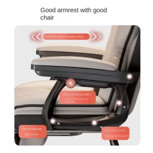 Realife Home Latex Computer Chair Comfortable Sedentary Office Chair Reclining Sofa Chair Casual E-sports Chair Bow Shaped Chair - Image 4