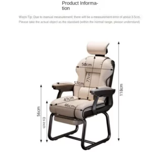 Realife Home Latex Computer Chair Comfortable Sedentary Office Chair Reclining Sofa Chair Casual E-sports Chair Bow Shaped Chair - Image 6