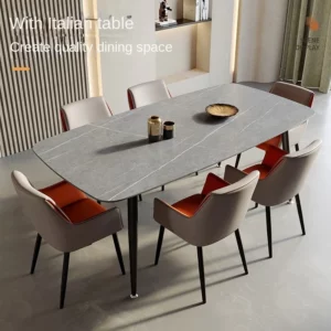 Realife Italian Style Minimalist Leisure Dining Chair Home Use Microfiber Leather Soft Bag Chair Thickened And Wear-Resistant - Image 2