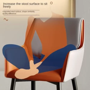 Realife Italian Style Minimalist Leisure Dining Chair Home Use Microfiber Leather Soft Bag Chair Thickened And Wear-Resistant - Image 4