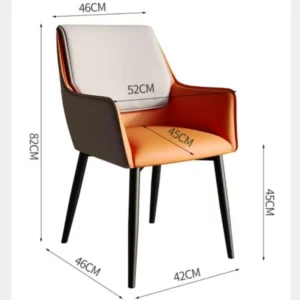 Realife Italian Style Minimalist Leisure Dining Chair Home Use Microfiber Leather Soft Bag Chair Thickened And Wear-Resistant - Image 6