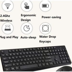 HP CS10 White Wireless Keyboard and Mouse Combo, 2.4 GHz Wireless Connection, Professional Optical Sensor, Optimized Keys White - Image 6