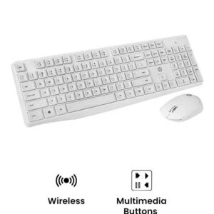 HP CS10 White Wireless Keyboard and Mouse Combo, 2.4 GHz Wireless Connection, Professional Optical Sensor, Optimized Keys White - Image 8