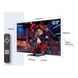 TCL Television 65 Inch Smart TV 4K QLED HDR Ultra HD,32GB ROM,Game Master 2.0 Dolby Vision, Google TV, IQ-Atmos HDR 1000 nits IMAX Enhanced 144HZ VRR - 1 Year Warranty (2023 Model) 65C745 Black - Image 6