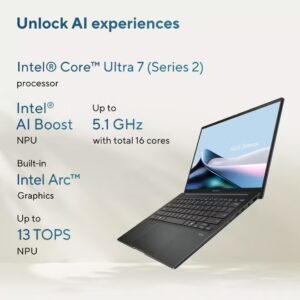 ASUS ZenBook 14 OLED Laptop With 14-Inch WUXGA Touchscreen Display, Core Ultra 7 255H Series 2 Processor/16GB RAM/2TB SSD/Intel Arc Graphics/Windows 11 Home (Upgraded) English Jasper Gray - Image 6