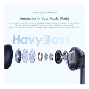Oraimo Oraimo FreePods Lite True Wireless Earbuds Bluetooth 5.3, 40H Playtime, with 2 Mics, via App Black - Image 3