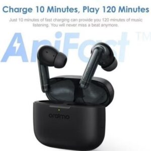 Oraimo Oraimo FreePods Lite True Wireless Earbuds Bluetooth 5.3, 40H Playtime, with 2 Mics, via App Black - Image 4