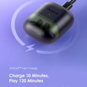 Oraimo FreePods Neo True Wireless Earbuds 50H Play Time Bluetooth TWS Earphone with APP Control, Anifast Fast Charging,Sound360 Spatial Audio,Blue Blue - Image 3