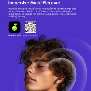 Oraimo FreePods Neo True Wireless Earbuds 50H Play Time Bluetooth TWS Earphone with APP Control, Anifast Fast Charging,Sound360 Spatial Audio,Blue Blue - Image 6