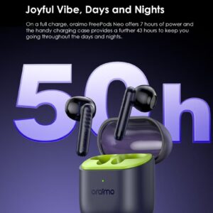 Oraimo FreePods Neo True Wireless Earbuds 50H Play Time Bluetooth TWS Earphone with APP Control, Anifast Fast Charging,Sound360 Spatial Audio,Blue Blue - Image 7