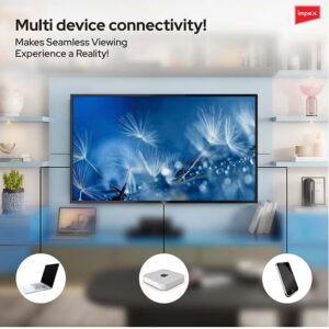 Impex 60-Inch 4K UHD Smart LED TV - Latest Android Version, Quad Core, A+ Panel, Wi-Fi, 3 HDMI, 2 USB, RJ45, DVB-T2, 3840x2160 Resolution, 176° View, Slim Design, 2 Year Warranty - GLORIA 60 UHD SMART Black - Image 2