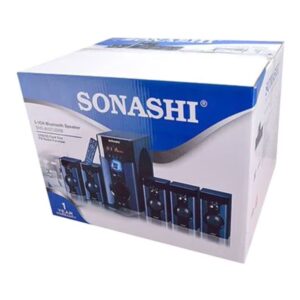 SONASHI 5.1 Channel Multimedia Speaker System With Remote Control Fm Radio, Bluetooth, Usb, Sd Card Reader, And Led Display Functions Powerful Sub-Woofer With Hi-Fi Surround Sound Home Theatre System SHS-8037 USRB Black - Image 2