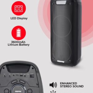 GEEPAS Rechargeable Professional Speaker 40000W PMPO With Wireless Microphone And Remote Control - Image 4