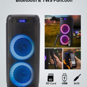GEEPAS Rechargeable Professional Speaker 40000W PMPO With Wireless Microphone And Remote Control - Image 5
