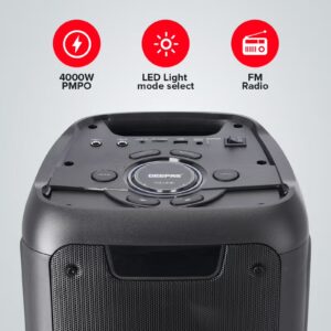 GEEPAS Rechargeable Professional Speaker 40000W PMPO With Wireless Microphone And Remote Control - Image 6