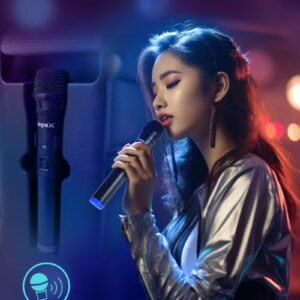 Impex 8 Inch Portable Trolley Bluetooth Speaker - 800W PMPO, BT/FM/USB/TF/AUX, TWS Function, Wireless Mic, LED Display & Light, Inbuilt 1800mAh Rechargeable Battery With Type-C Charging Black - Image 5