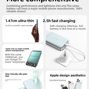 Anker MagGo Power Bank Ultra-Slim 10,000mAh Magnetic Battery Pack 7.5W Ultra-Fast Portable Charger Ergonomic Design - Image 5