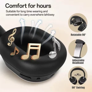 Hybrid Active Noise Cancelling Headphones, ANC Wireless Headphones Bluetooth 6.0 with Transparent Mode, Hi-Res Audio, Deep Bass - Image 5